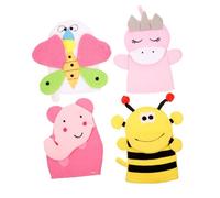 TOBBOMEY Manoplas De Baño De Dibujos Animados Para Niños, 4 Piezas, Exfoliantes y Masajeadoras, Material Suave Para Ducha, Ideales Para Bebés y Viajes De Fin De Semana