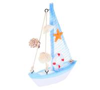 TOBBOMEY Manualidades de Vela de Figura de decoración del Aula náutica estatuilla de Mini Adorno de Bote náutico de Madera decoración náutica de Mesa