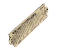 TOBBOMEY Mezuzá Metálica Decorativa Judaica con Símbolos Placa para Puerta con Bendición Hebrea Inglesa Ornamento Religioso Duradero para Hogar Judío