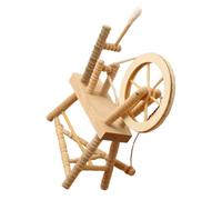 TOBBOMEY Mini De Rueca De Madera Mini Máquina De Coser Mano para Casa De Muñecas Escala Decoración Vintage De Muebles Miniatura para Fotos