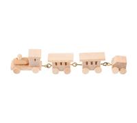 TOBBOMEY Mini Tren de Juguete de Madera, Adorno Decorativo para Casa de Muñecas, Modelo en Miniatura Diseño de Dibujos Animados, Material Natural Resistente y Seguro, Adecuado