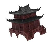 TOBBOMEY Miniatura Pabellón Estilo Chino para Bonsái y Escultura para Micro Paisajes Decoración Zen para Escritorio y Jardín Interior