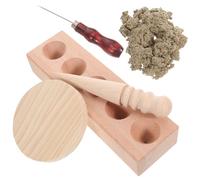 TOBBOMEY Molde de Madera para Hacer Conos de Moxa Grande Agujas de Acero Inoxidable Duraderas para Moxibustión Doméstica Kit Manual de Salud Alternativa Terapias Naturales