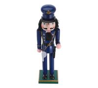 TOBBOMEY Nutcracker Estatua de Madera con Diseño de Adorno Navideño para Mesa y Estantería Decoración Festiva para Navidad Figura Soldado de Tradicional