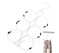 TOBBOMEY Organizador de Bufandas y Cinturones para Mujer Perchero Vertical de Hierro con Múltiples Ganchos Ahorro de Espacio para Armarios y Accesorios Soporte Versátil para Fulares