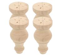 TOBBOMEY Patas De Madera Maciza para Muebles Sin Acabado 6x12 Cm Juego De 4 Piezas Diseño Rústico Elevadores para Sofá Armario Escritorio Herramientas para Muebles Hogar