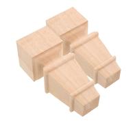 TOBBOMEY Patas De Madera para Muebles Talladas 15x6.5 Cm Certificadas, Soporte Resistente y Natural, Compatibles Mesas y Armarios, Juego De 2 Piezas para Uso Prolongado