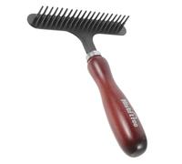 TOBBOMEY Peine para Quitar Pelos Mascotas Madera Púas Redondas, Masajeador para Perros y Gatos, Herramienta de Aseo Manual, Diseño Portátil, para Todo Tipo de Pelaje