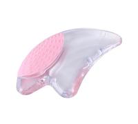 TOBBOMEY Placa De Cristal Gua Sha Luminosa Rosa, 1 Unidad, Tamaño Mediano, Facial Masaje Corporal, Resina Transparente Para Terapia y Cuidado Piel