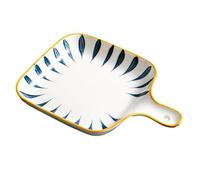 TOBBOMEY Plato Horno Reutilizable para Microondas Diseño Nórdico con Acabado Madera para Ensaladas Postres y Platos Calientes Apto para Cenas y Aperitivos