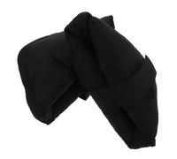 TOBBOMEY Protector de Talón Negro Almohadilla Antiescaras para Cama y Ajustable Transpirable y Lavable Cojín Ortopédico para Recuperación y