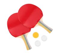 TOBBOMEY Raquetas de Tenis de Mesa Profesionales con Mango Juego de Paletas de Madera para Pintura DIY Kit Portátil Entrenamiento para Fiestas