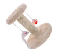TOBBOMEY Rascador De Gato Diseño Atractivo y Base Sólida Poste De Arañazos para Mascotas para Gatos y Gatitos Interiores Alfombra De Sisal Natural y Peluche Suave