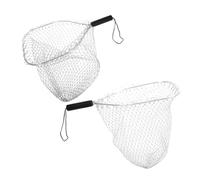 TOBBOMEY Red De Pesca De Aleación 30 Cm, 2 Unidades, Red De Desembarque Portátil Resistente para Truchas, Cangrejos y Kayak, Equipo De Pesca Versátil para Río y Lago