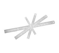 TOBBOMEY Regla de Acero Inoxidable de 4 Piezas 15/20/30/40 CM Regla Metálica Doble Cara Escala Métrica y Pulgadas Herramienta de Medición Precisa para Dibujo Arquitectura y Uso Escolar