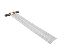 TOBBOMEY Regla de Carpintería Tipo T de Acero Inoxidable 300 Mm, Regla de Precisión Multi-ángulo para Medición y Marcado, Herramienta de Medición para Carpintero Profesional