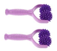 TOBBOMEY Rodillo de Masaje Púas 2 Piezas y Forma Compacto Manual para Relajación Muscular Cuello y Hombros Uso Portátil en Yoga Alivio Corporal Terapéutico para Adultos