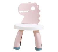 TOBBOMEY Silla Infantil con Respaldo Seguro para Diseño de Dinosaurio Antideslizante y Resistente para Estudio y Casa Color Rosa