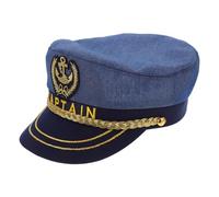 TOBBOMEY Sombrero de Capitán para Adultos de Yate Gorro Marinero Cómodo y Resistente para Fiestas Cosplay y Temas Náuticos Unisex Estilo Clásico de Suave