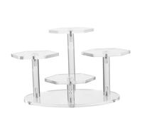 TOBBOMEY Soporte de Exhibición Acrílico Transparente para Joyería y Figuras Organizador Elegante para Escritorio y Decoración del Hogar