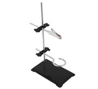 TOBBOMEY Soporte de Laboratorio de Hierro Industrial Base Cuadrada Robusta Soporte con Abrazadera para Tubos de Ensayo para Experimentos Científicos y Química