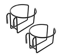 TOBBOMEY Soporte Metálico para Portavasos de Carrito de Supermercado Colgador Antiderrames para Café y Bebidas Juego de 2 Unidades Compatible con Varios Tamaños Accesorio Reutilizable