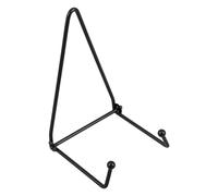 TOBBOMEY Soporte para Platos Pequeño de Metal Negro Soporte Plegable de Pared y Sobremesa para Cuadros Marcos de Fotos y Libros de Recetas Caballete Versátil para Exhibición Decorativa