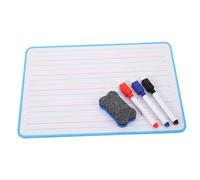 TOBBOMEY Tablero De Dibujo Para Pizarra Blanca Pequeña De Doble Cara Con Líneas Para Estudiantes Para Practicar Letras y Números Casa o Escuela