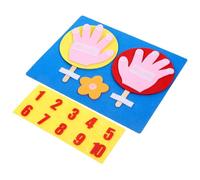 TOBBOMEY Tablero de Matemáticas para Preescolar de Fieltro No Tejido 25X20 CM Juguete Educativo Numérico Números para Sumar y Herramienta Cognitiva Práctica para Aprender Matemáticas