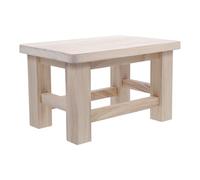 TOBBOMEY Taburete Pequeño de Madera Maciza para Cambiar Zapatos, Reposapiés Estable y Multifuncional, Color Madera Natural, Adecuado para Hogar y Dormitorio, Asiento Compacto y Ligero