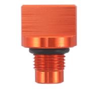TOBBOMEY Tapón de Llenado de Aceite de Motor de Motocicleta - Tapón de Repuesto Universal Cnc con Pernos Y Junta Tórica - Tapa Del Depósito de Transmisión para Motocicleta, Color Naranja