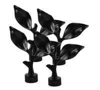 TOBBOMEY Tapones Decorativos para Barras De Cortina De Hierro 28 Mm, Accesorio De Extremo Mate Negro, Resistente y Práctico para Instalación De Cortinas En Hogar, 4 Piezas