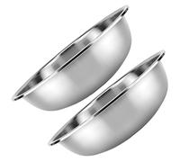 TOBBOMEY Tazones Grandes de Acero Inoxidable para Mezclar y Lavar Verduras, 27 CM, Juego de 2 Piezas Multifuncionales para Cocina Doméstica y Preparación de Alimentos