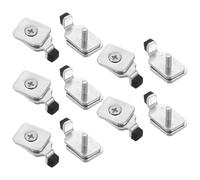 TOBBOMEY Topes De Riel para Cortinas De Hierro 10 Piezas, Extremos De Guía Deslizante Metálicos, Tapones Resistentes para Rieles, Accesorios para Cortinas Hogar y Oficina