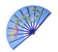 TOBBOMEY Ventilador de Mano Estilo Chino para Danza Tai Chi Diseño Elegante y Portátil Abanico para Actuaciones y Decoración Festiva