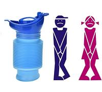 tobe-u reutilizable de emergencia mingitorio portátil Shrinkable Personal funda para inodoro orinal orina botella para niños adultos Camping viaje en coche (750 ml)