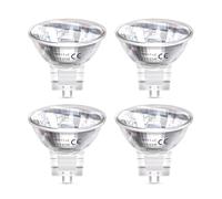 TobeBright MR11 GU4 Bombillas Halógenas 12V 35W, GU4 Bombilla Foco Regulable Blanco Cálido 2800K 35MM MR11 Lámpara reflectora con Cubierta de vidrio para Iluminación de Riel Empotrado (4 Piezas)