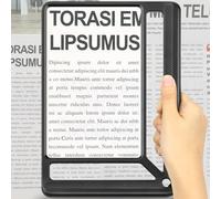 Tobegiga 5 lupas de lectura Lupa de mano Lupa ligera de libros, lupa rectangular para leer para personas mayores Grande, periódicos, Lupa de mano mejorada Lupa de página completa para leer Ayuda de