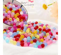 ToBeIT 700pcs Color beads Frosted Acrylic Color Beads Matte Beads Loose Round Bead for Jewelry Making 8mm