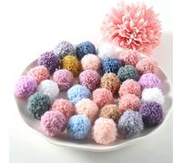 ToBeIT Pompones 100 piezas Bolas de pompones coloridas esponjosas Bolas de felpa Juego de pompones para manualidades DIY Artesanías creativas (A-2,5 cm)