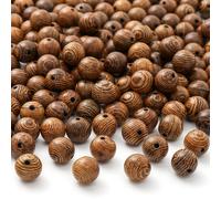ToBeIT Wooden Beads Dark Brown Wooden Beads for Jewelry Making Round Beads Craft Wood Beads for Bracelets and Necklace Jewelry