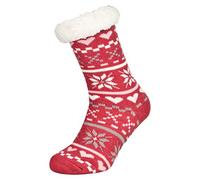 Tobeni 1 Par Mujer Calcetines de estar por Casa ABS con Suela de Espinilla Antideslizante Tamano talla unica Color Amor Fresa-Rojo