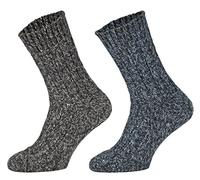 Tobeni 4 Pares cálidos Mujer Hombre Calcetines Noruegos Invierno Lana de Oveja Prelavada Unisex Color 2x Antracita 2x Armada Azul Tamano 43-46