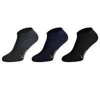 Tobeni 6 Pares Mujer Hombre Unisexo Tobillo Calcetines Bambú Botines Color 2x Antracita 2x Armada 2x Negro Tamano 39-42