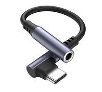 Tobfit Adaptador USB C a hembra de 3,5 mm, 90 grados USB C a jack auxiliar de 3,5 mm para iPhone 16 15 Pro Max Plus, Samsung Galaxy S25 S24 S23 S22 S21 S20 FE, Huawei P40/P30/P20 Pro, Google Pixel 8/7