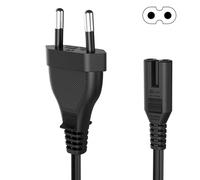 Tobfit Cable de Alimentación C7 Eurostecker, Cable de Red de 2 Polos C7 para PS5, PS4, PS3, PS2, PS1, Xbox, Smart TV, Impresora, Monitor de Radio, Cable de Reemplazo para Pequeños Electrodomésticos