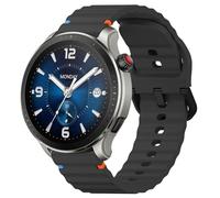 Tobfit Correa para Amazfit GTR 3 / GTR 4 / GTR 3 Pro/GTR 2 / Balance para Mujer Hombre, Correas de Silicona Ondulada, Pulseras de Repuesto Deporte Impermeable para Amazfit GTR 47mm, Negro