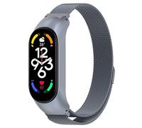 TOBILE Correa para Xiaomi Mi Band 7, 7 NFC, Pulsera de Reemplazo de Acero inoxidable (Gris)