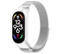 TOBILE Correa para Xiaomi Mi Band 7, 7 NFC, Pulsera de Reemplazo de Acero inoxidable (Plata)