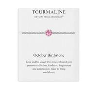 Tobillera con piedra natal de octubre (turmalina) creada con cristales Zircondia®